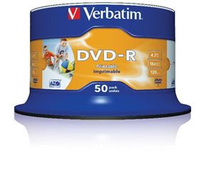 Picture of Verbatim DVD-R 16x Printable Spindle 