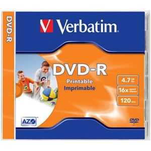 Picture of Verbatim DVD-R 16X Printable 4.7GB each 43520